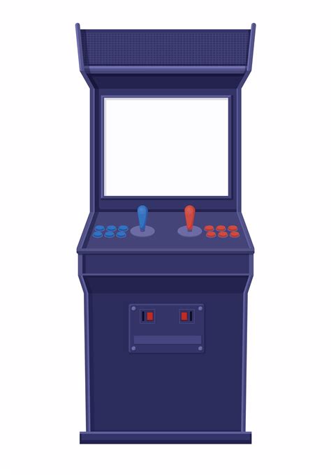 Retro Blue Arcade Machine With Blank Screen 1234031 Vector Art At Vecteezy
