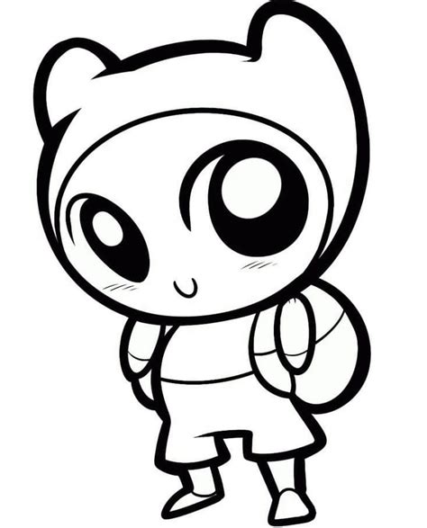Chibi Finn Coloring Page Download Print Or Color Online For Free
