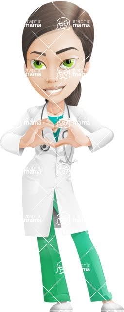 Cute Female Nurse Vector Cartoon Character 85 Illustrations Show