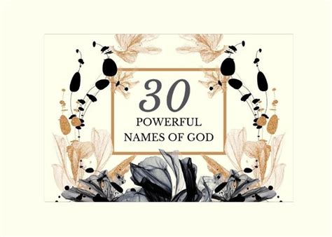 30 Powerful Hebrew Names Of God And Their Meaning Free Printable