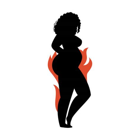 Clip Art Of A Nude Pregnant Black Women Illustrations Royalty Free