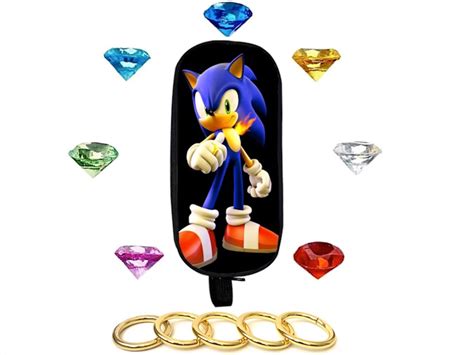 Sonic 7 Chaos Emeralds And 5 Power Rings In Multi Purpose Etsy Canada