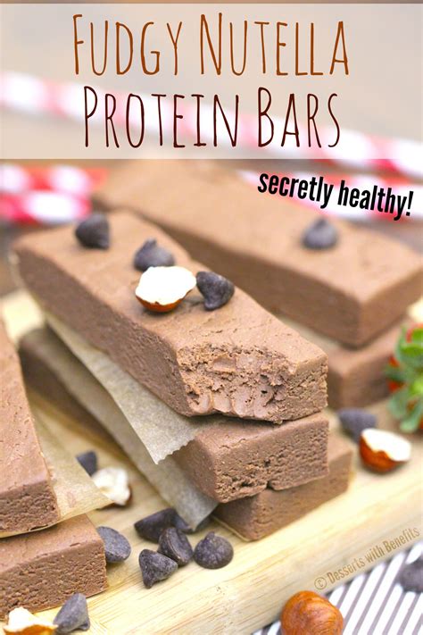 Healthy Nutella Fudge DIY Protein Bars Desserts With Benefits