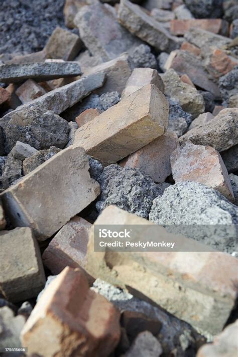 Bricks And Mortar Rubble Full Frame Vertical Stock Photo Download