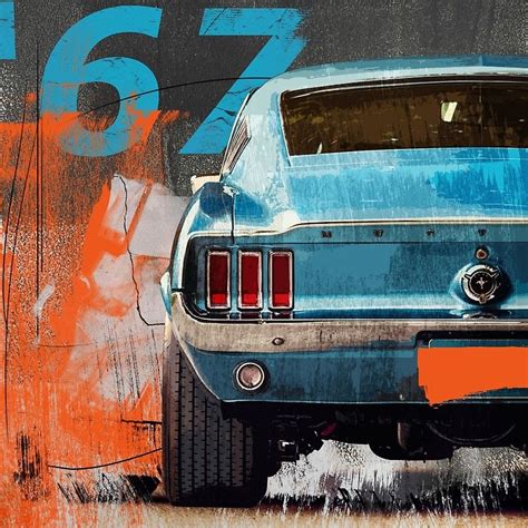 Ford Mustang Poster Von Tobias1969 Art Cars Car Painting Mustang Art