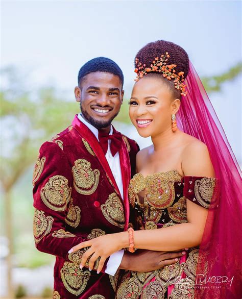 Nigerian Couple Shows A Fabulous Royal Wedding Gown Look Like Classic