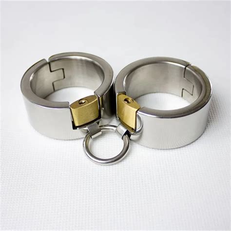 Metal Bondage Restraints Handcuffs For Sex Toy Fetish Stainless Steel Handcuffs Metal Adult Sex