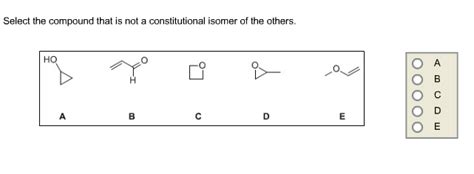 solved select the compound that is not a constitutional