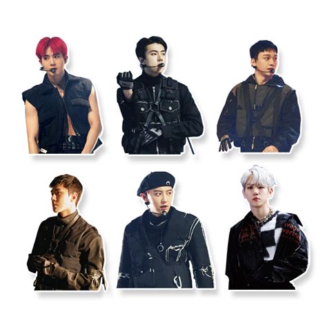 Exo Photo Album Deco Sticker Set 65pcs Diary Laptop Sticker