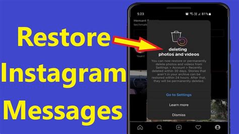 How To Recover Deleted Instagram Messages Recovery Howtosolveit Youtube