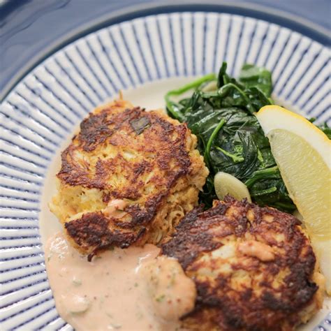 Lump Crab Cakes With Cocktail Remoulade Sauce Recipe Lump Crab Cakes Food Network Recipes