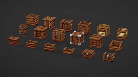 Chests And Crates Buy Royalty Free 3d Model By Wacky Wackyblocks