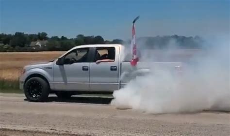 F 150 Does A Burnout For Canada Tire Smokin Tuesday