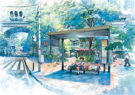 1500x1061 Widescreen Wallpaper Japanese Japanese Watercolor Anime
