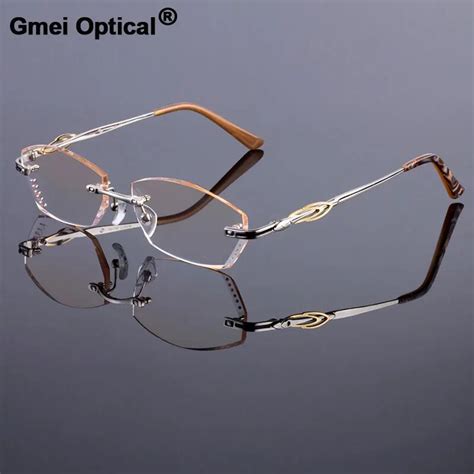 Buy Deluxe Women Style Frame Luxury Titanium Alloy Optical Frame Diamond