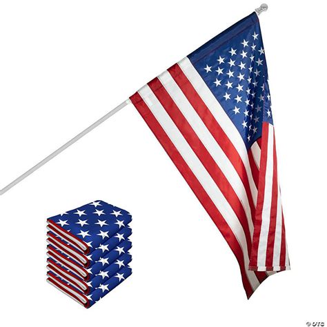 g128 usa american flag 2x3ft 5 pack pole sleeve embroidered polyester oriental trading