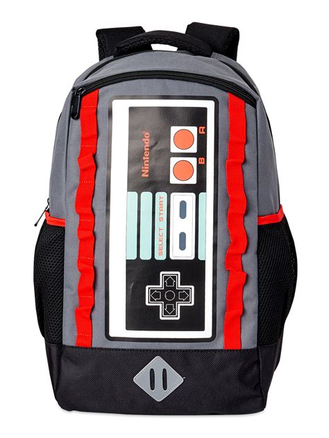 Nintendo Controller Grey Unisex Backpack With Adjustable Straps