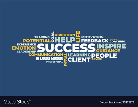 Success Word Cloud Concept Royalty Free Vector Image