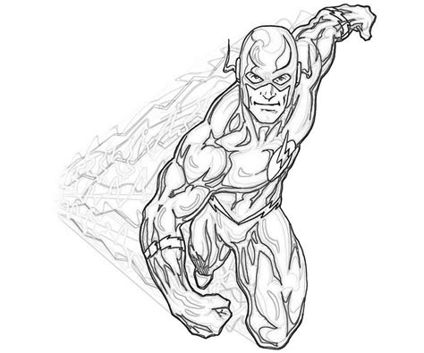 drawings flash superheroes printable coloring pages