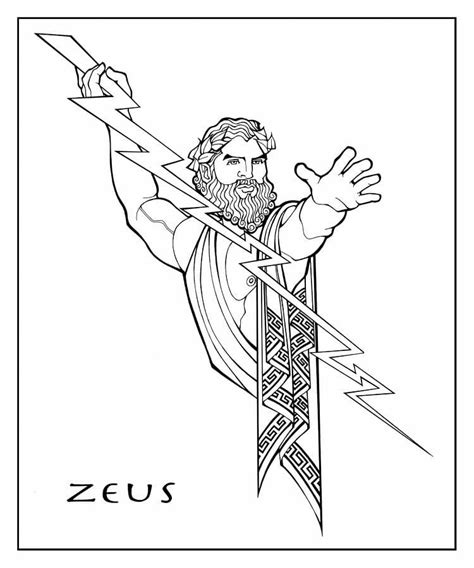 Desenhos De Zeus Para Colorir Pintar E Imprimir ColorirOnline Com