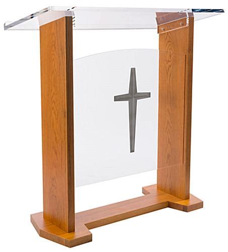 Large Church Pulpits Wide Reading Area With Light Oak Finish