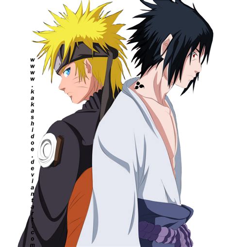 Naruto And Sasuke Render By Kakashidoe On Deviantart