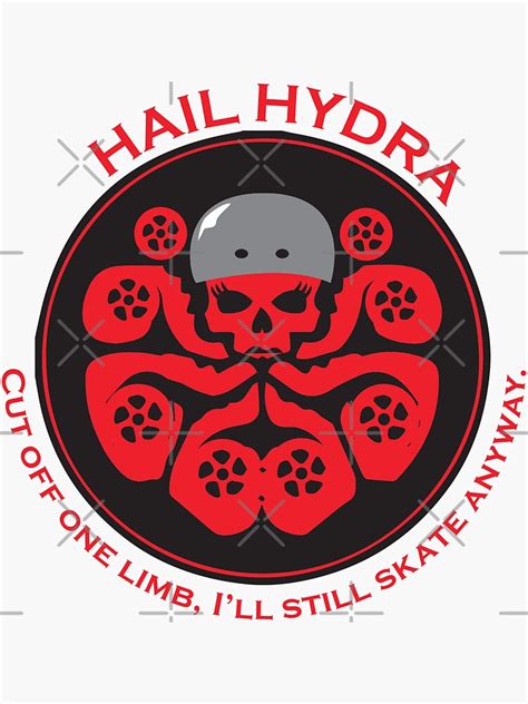 Hail Hydra Trophy Red Sticker For Sale By Randomkige Redbubble