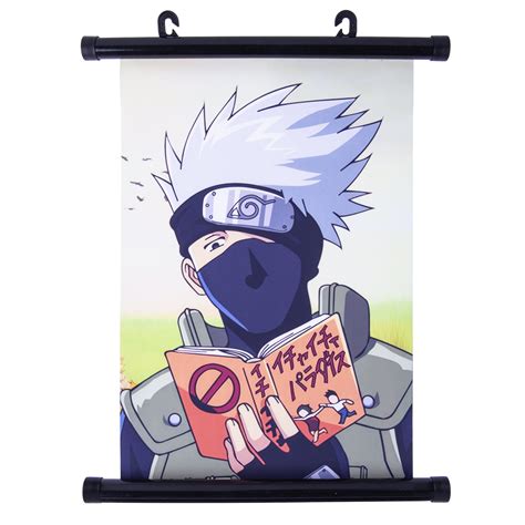 Akoada 2019 Anime Naruto Kakashi Hanging Wall Scroll Painting Canvas