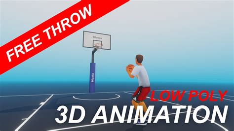3d Basketball Free Throw Shooting Animation Youtube