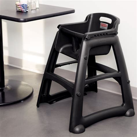 When it comes to finding the perfect high chair for your business, it's good to know that you have options. Rubbermaid FG781408BLA Black Sturdy Chair Restaurant High ...