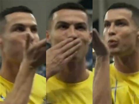 Watch Cristiano Ronaldo Blows Kisses Towards Al Hilal Fans After They