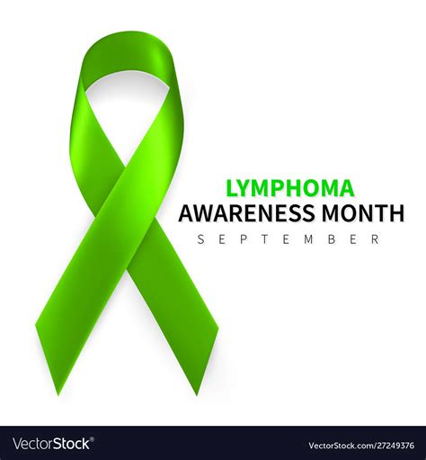 Lymphoma Awareness Month Realistic Lime Green Vector Image