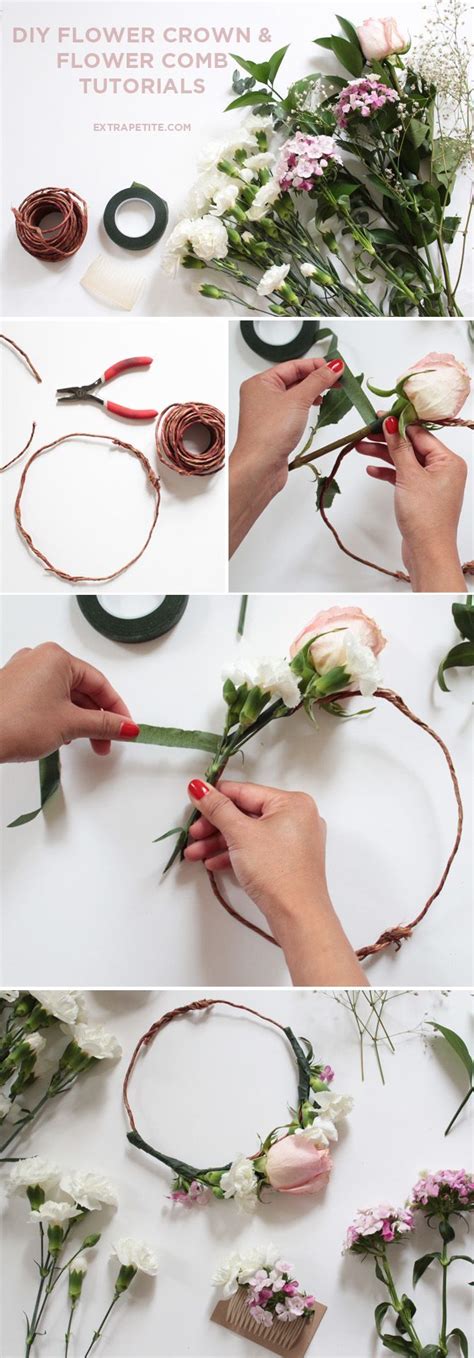 Flower Crown And Comb Diy Tutorial Bridal Shower Activity
