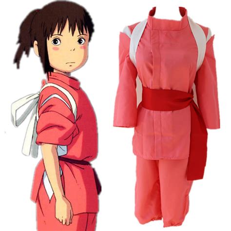 Ogino Chihiro Cosplay Costume Clothes Japanese Anime Spirited Away