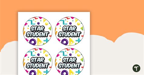 Retro Star Student Badges Teach Starter