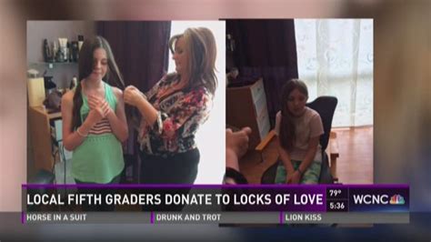 fifth grade girls donate to locks of love