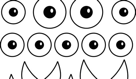 Mosnter Template 6 Best Images Of Printable Eyes Nose Mouth Templates