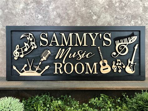 Personalized Music Room Sign Custom Music Studio Signs Etsy