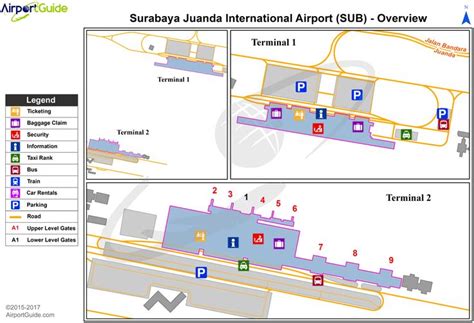 Surabaya Juanda International Sub Airport Terminal Map Overview