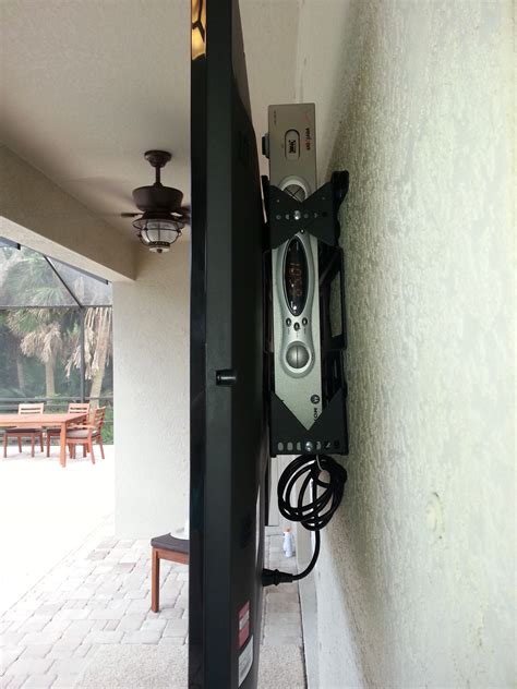 How To Mount Your Tv Outside And Hide The Cable Box And Wires Behind It