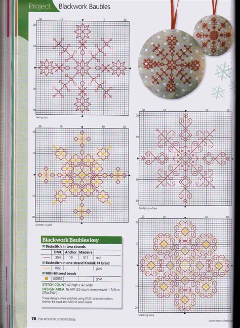 Free Printable Snowflake Cross Stitch Patterns Christmas Series