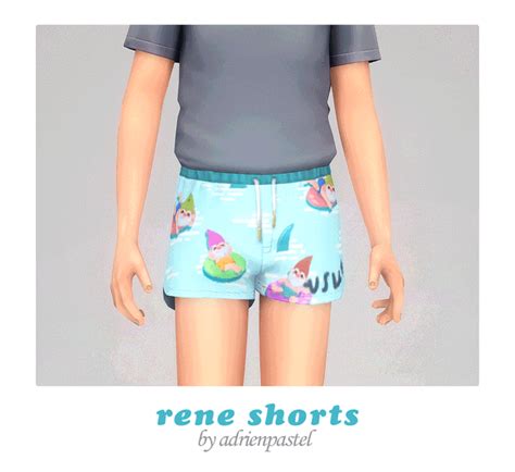 📑 Rene Shorts Adrienpastel Sims 4 Children Sims 4 Mods Sims 4 Mm Cc