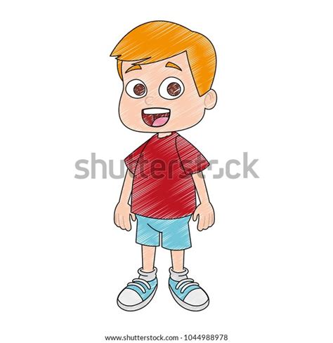 Cute School Boy Cartoon Stock Vector Royalty Free 1044988978