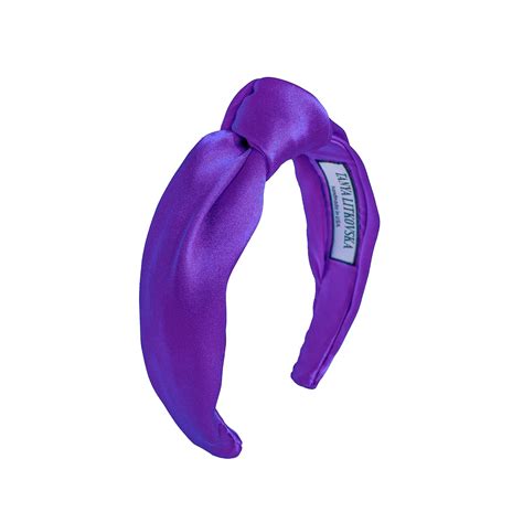 Silk Headband Violet Purple Knot Headband Thin Headbands