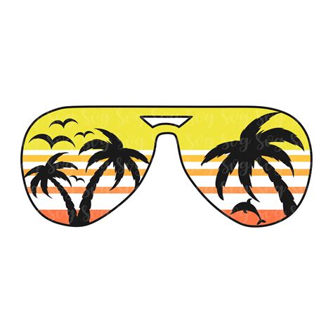 Palm Tree Svg Sunset Svg Aviator Sunglasses Svg Island Svg Etsy My
