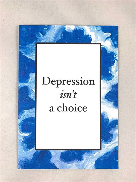 Depression Card Mental Health Greeting Card Handmade Card Etsy Uk