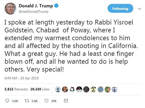 Trump Praises Great Guy Rabbi Who Lost A Finger In California