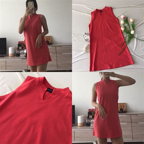 Coral Red Dress Women S Fashion Clothes Dresses On Carousell
