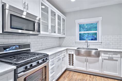 classic gray  white kitchen craftsman kitchen