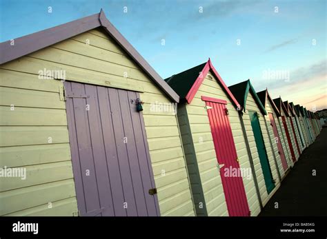 Beach Huts In Devon Stock Photo Alamy